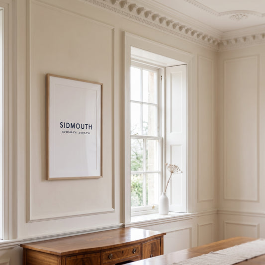 Sidmouth — Framed Coordinates Print