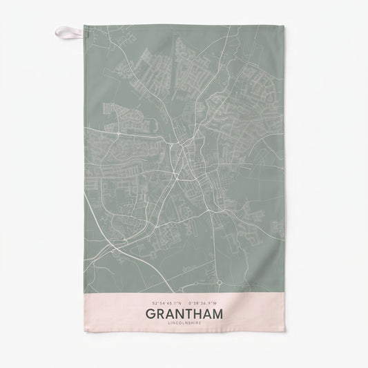 Grantham — Map Tea Towel