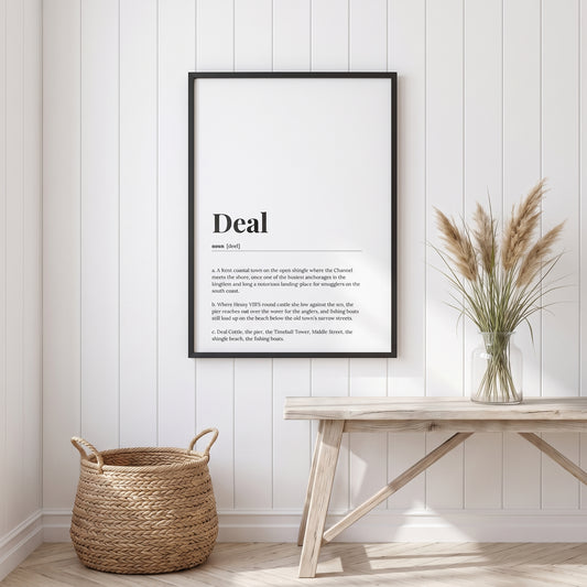 Your Town Merch — Deal Framed Dictionary Print lifestyle