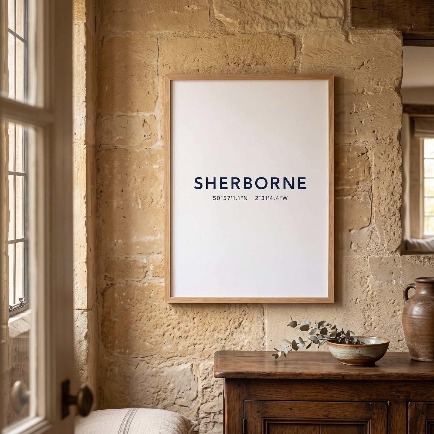Sherborne — Coordinates Print (White)