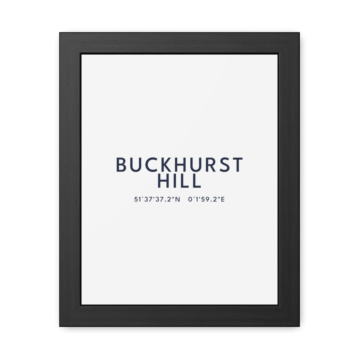 Buckhurst Hill — Framed Coordinates Print