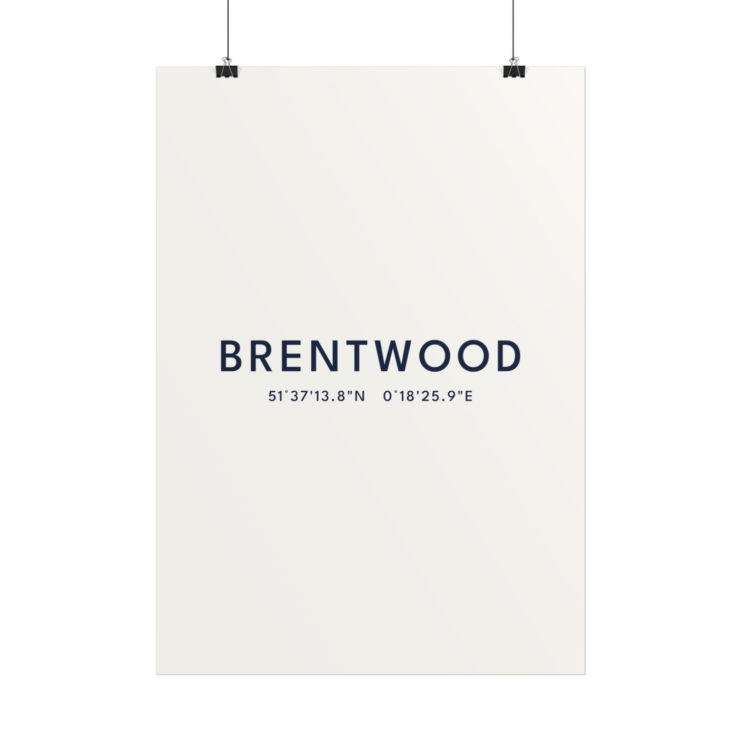 Brentwood — Coordinates Print (White)