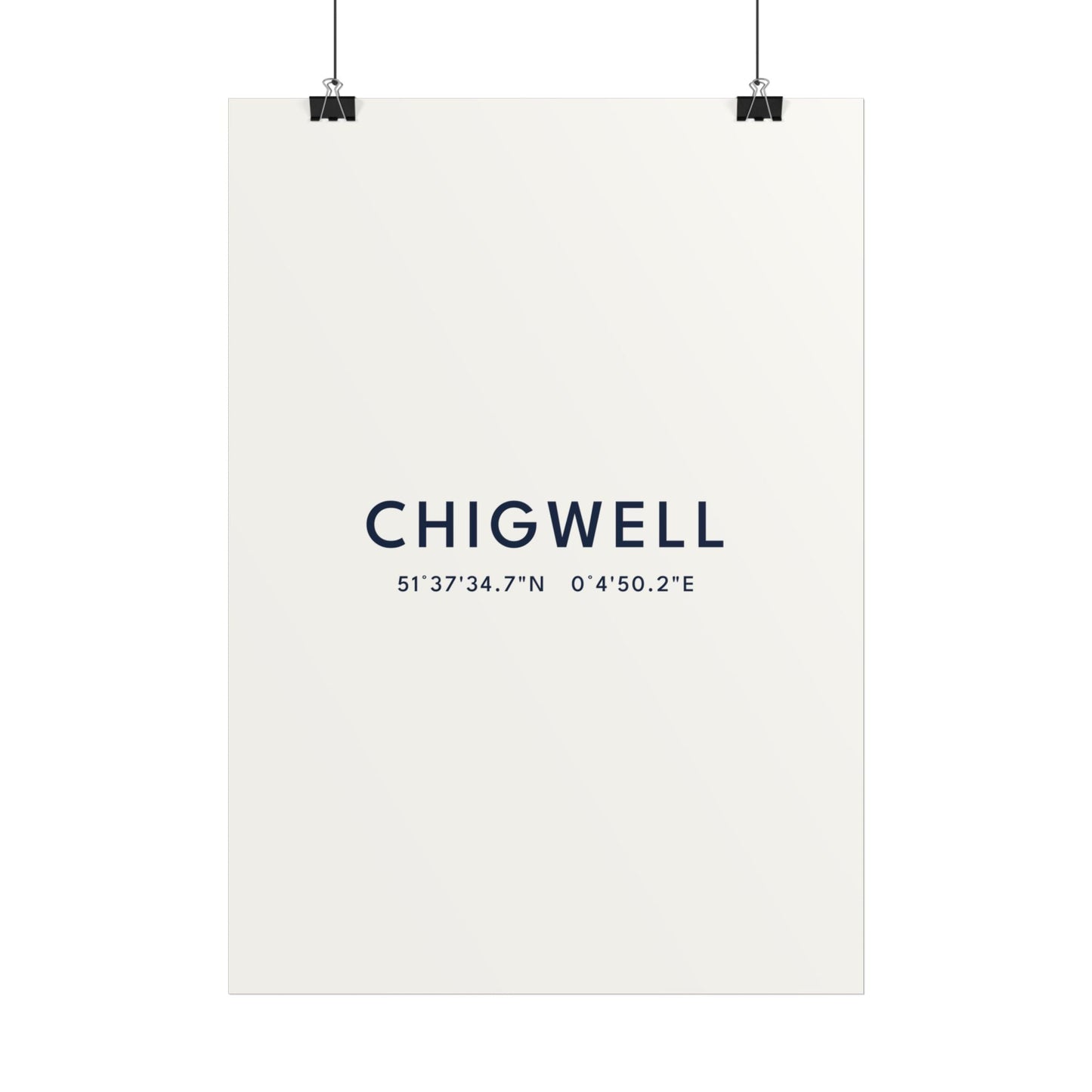 Chigwell — Coordinates Print (White)
