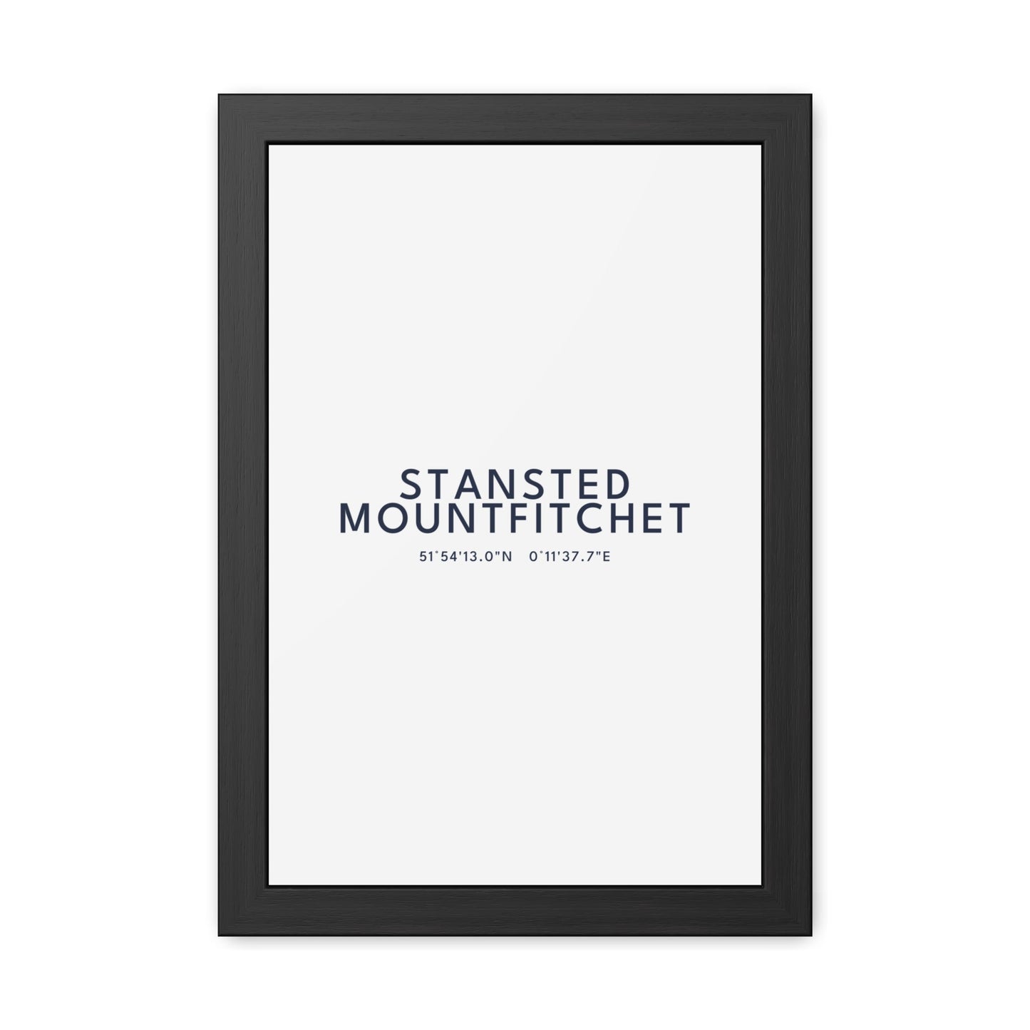 Stansted Mountfitchet — Framed Coordinates Print