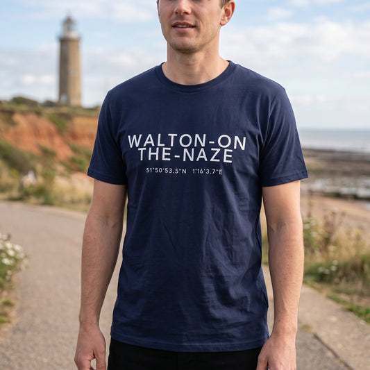 Walton-on-the-Naze — Coordinates Navy Tee