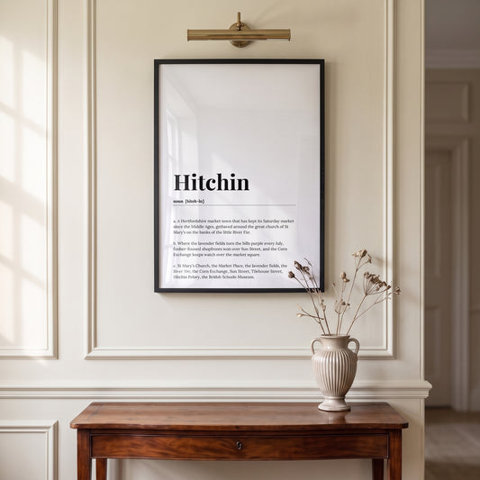 Hitchin — Framed Dictionary Print
