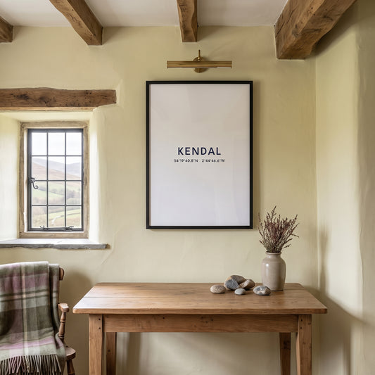 Kendal — Framed Coordinates Print