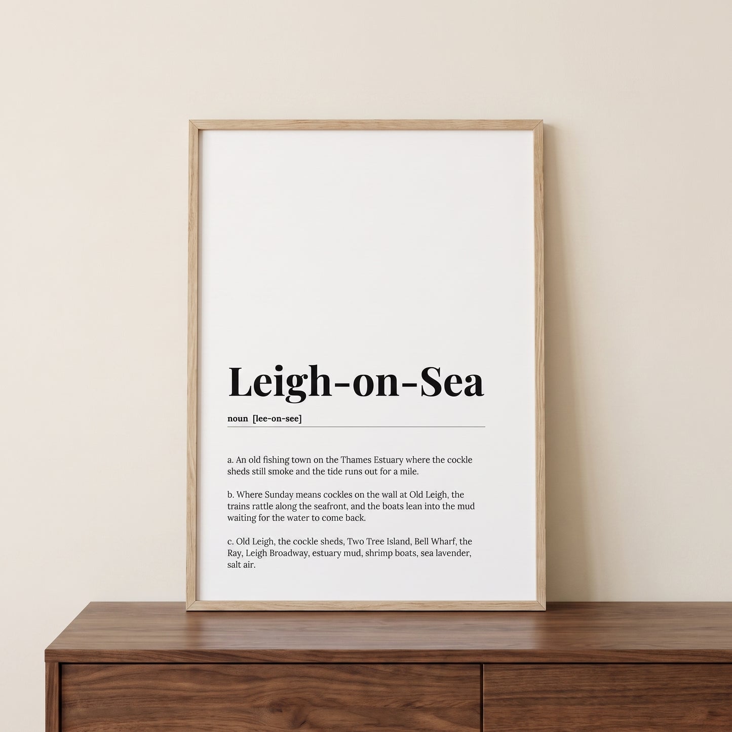 Leigh-on-Sea — Framed Dictionary Print