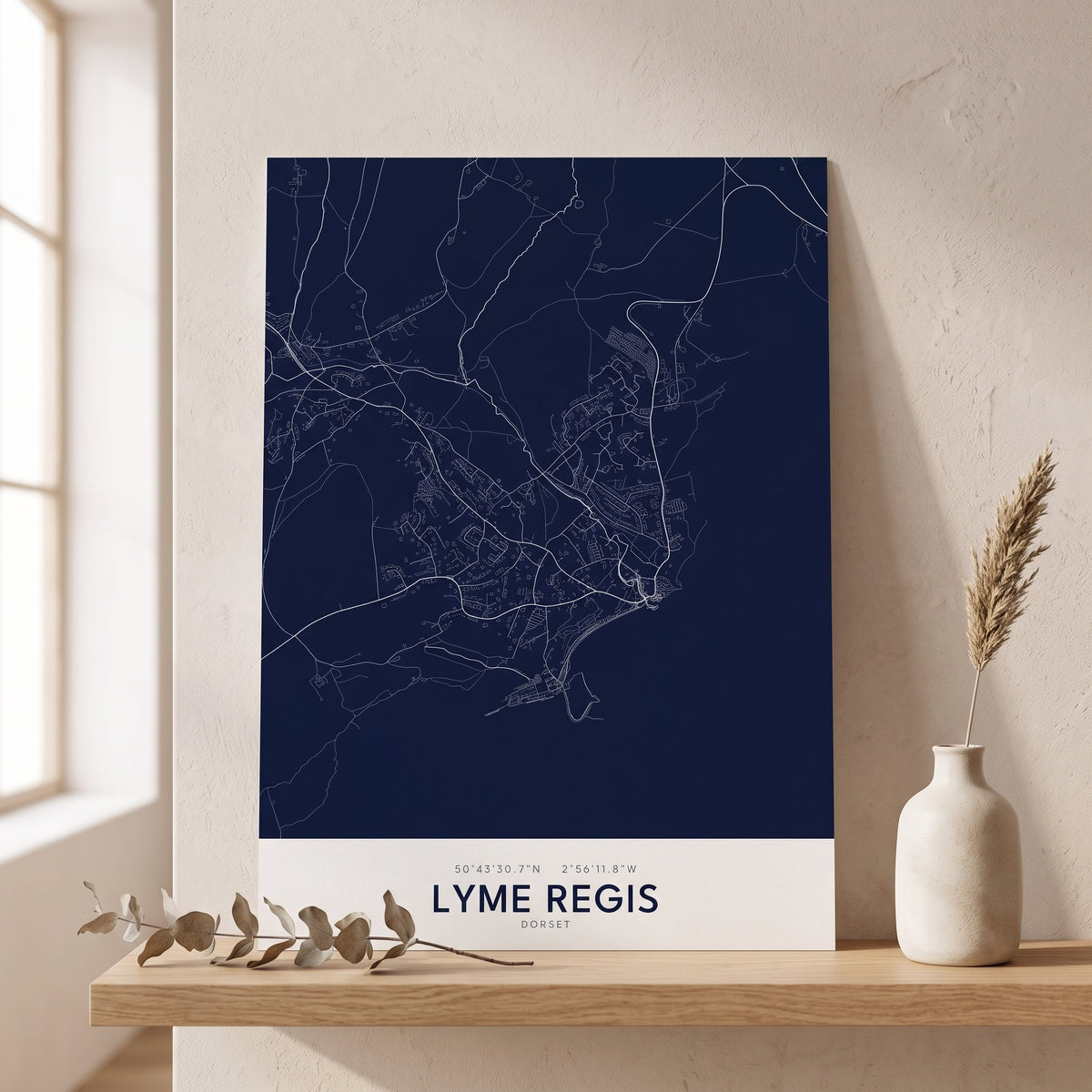 Your Town Merch — Lyme Regis Map Print lifestyle