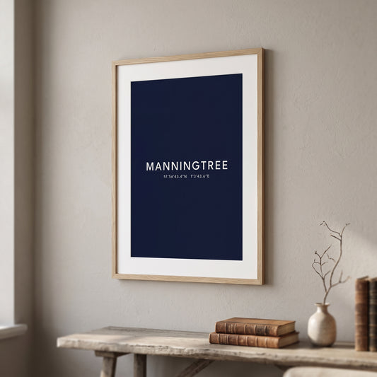 Manningtree — Coordinates Print