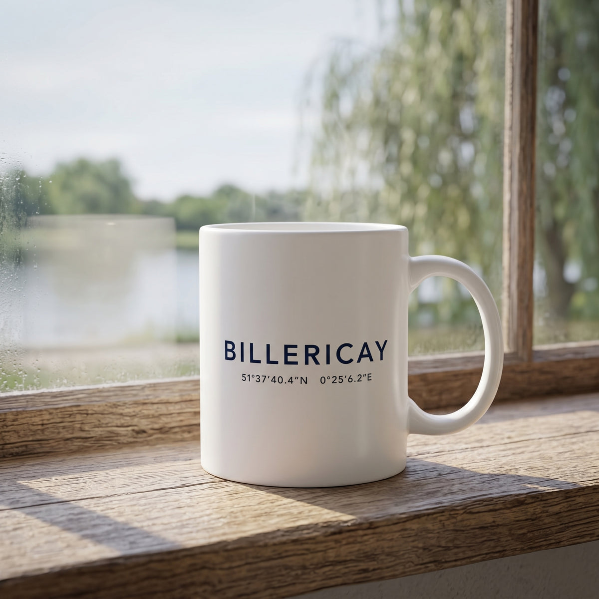 Your Town Merch — Billericay Coordinates Ceramic Mug lifestyle