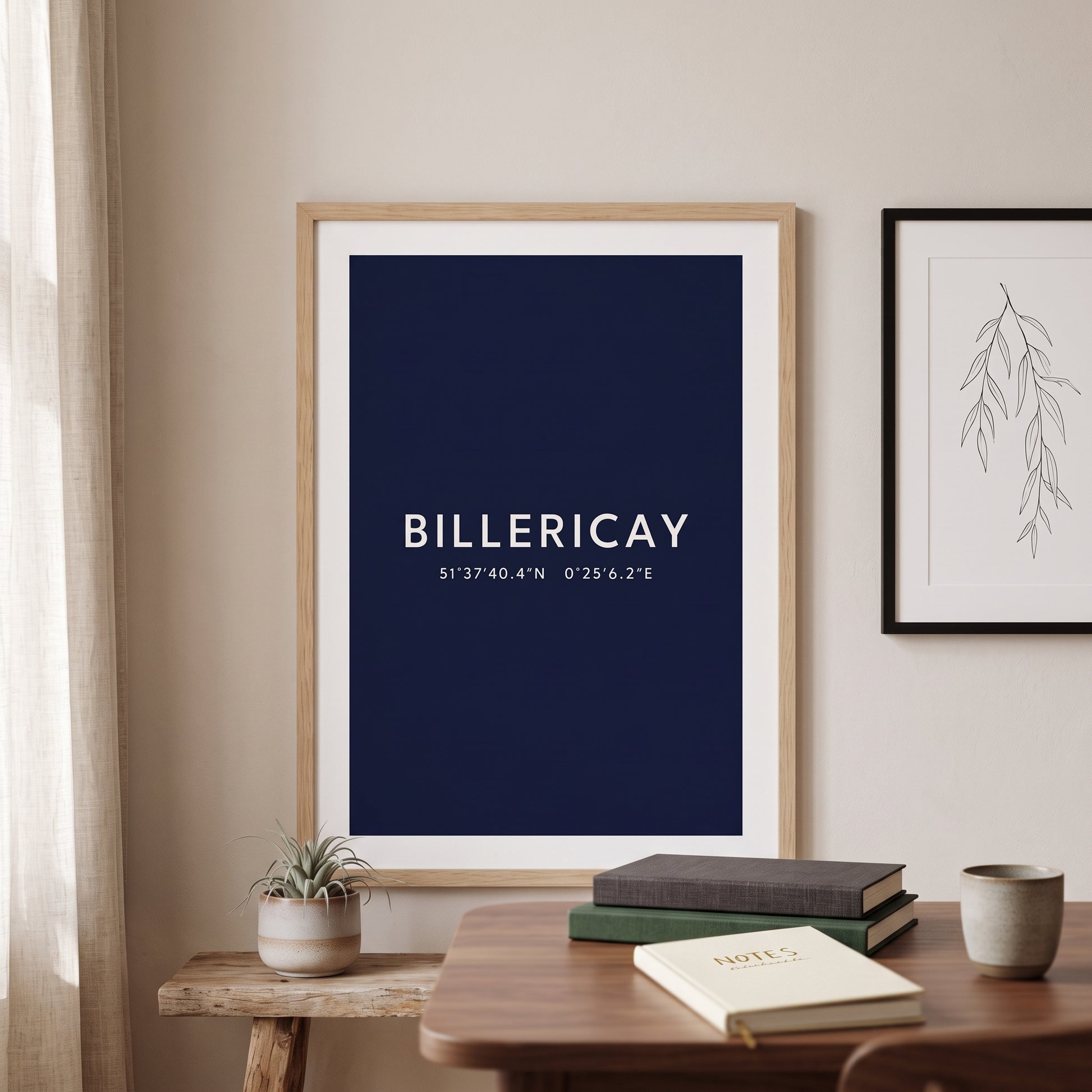 Your Town Merch — Billericay — Coordinates Print