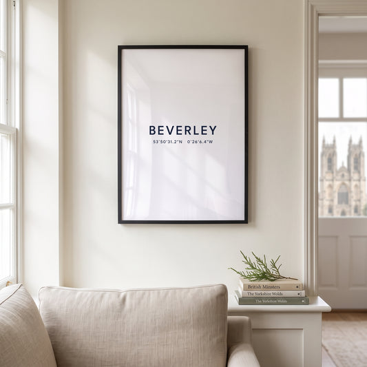 Beverley — Framed Coordinates Print