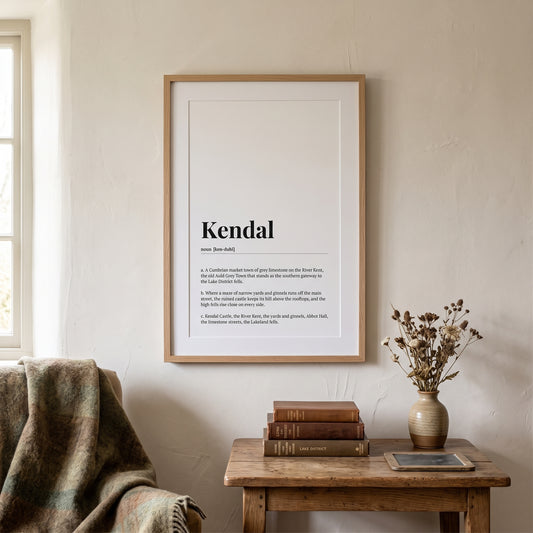Kendal — Framed Dictionary Print