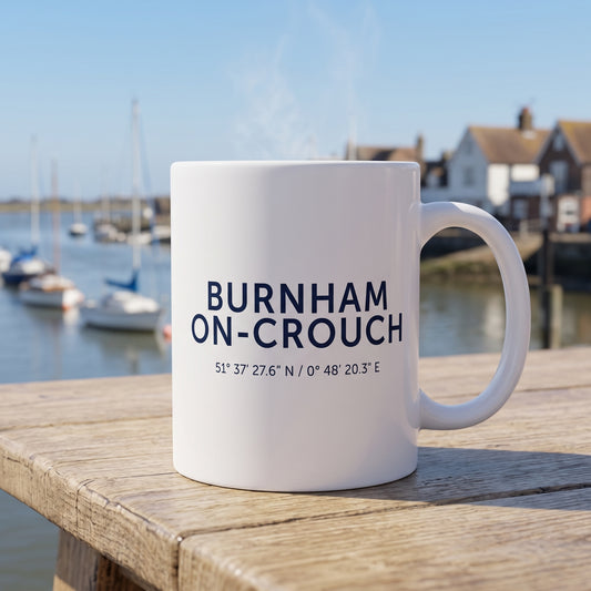 Burnham-on-Crouch — Coordinates Ceramic Mug