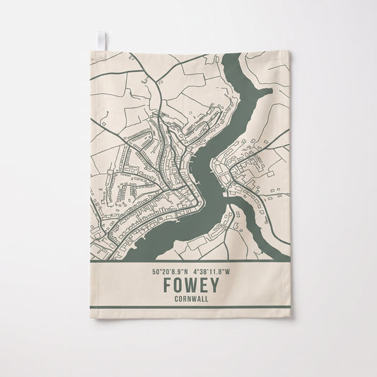 Fowey — Map Tea Towel