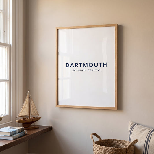 Dartmouth — Coordinates Print (White)