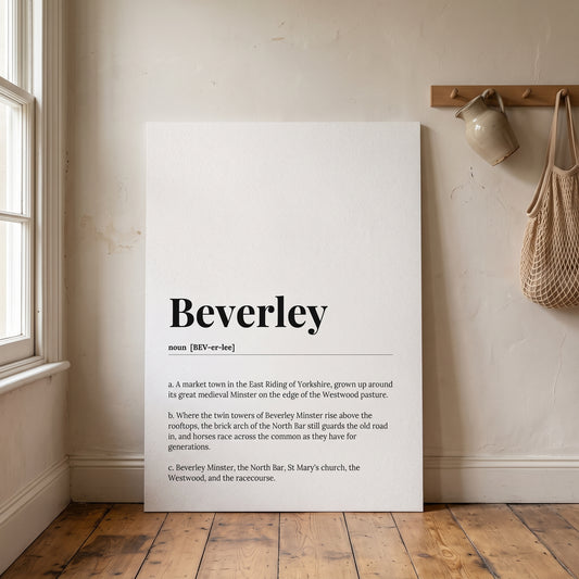 Beverley — Dictionary Print
