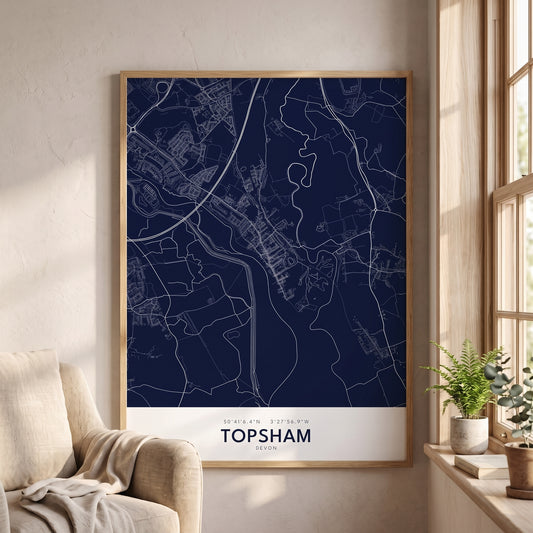 Topsham — Map Print