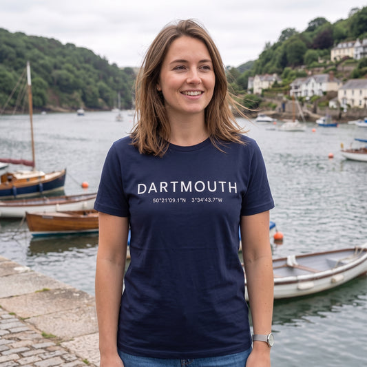 Your Town Merch — Dartmouth — Coordinates Navy Tee