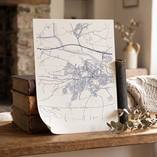 Hexham — Map Print