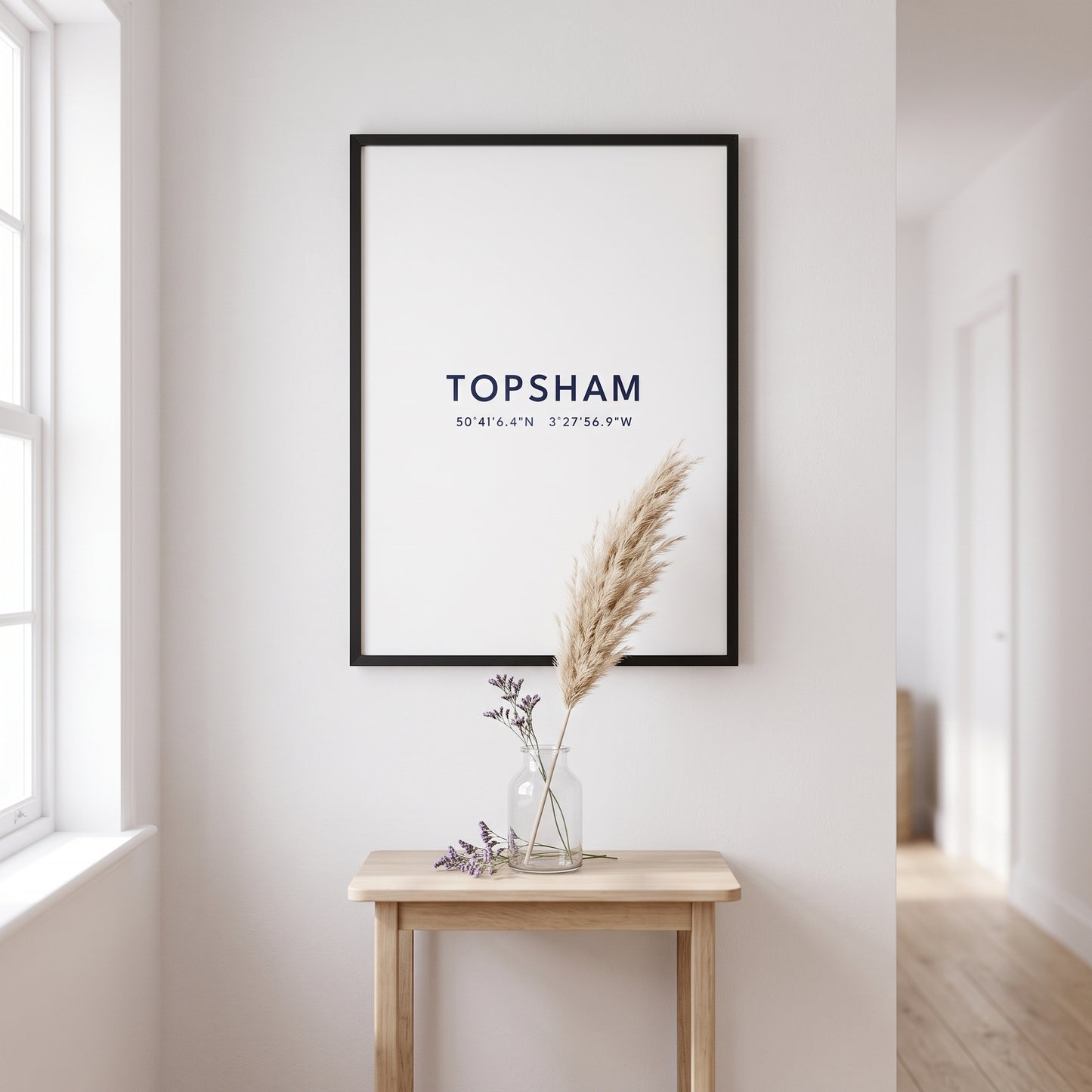 Topsham — Framed Coordinates Print