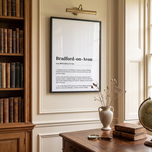 Bradford-on-Avon — Framed Dictionary Print