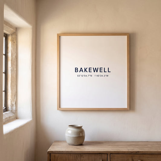 Bakewell — Coordinates Print (White)
