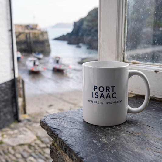 Port Isaac — Coordinates Ceramic Mug