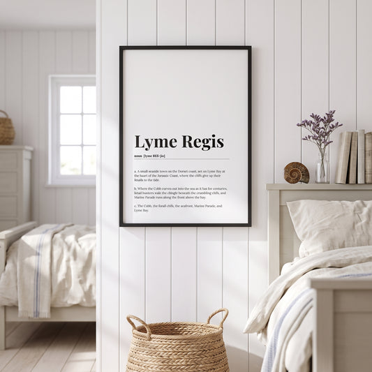 Lyme Regis — Framed Dictionary Print
