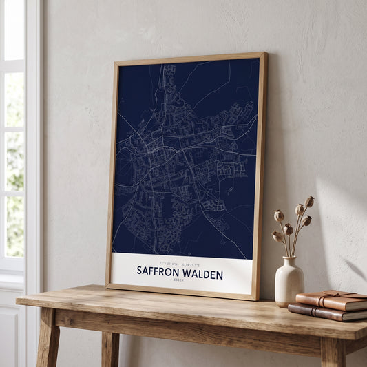 Your Town Merch — Saffron Walden Map Print lifestyle (additional)