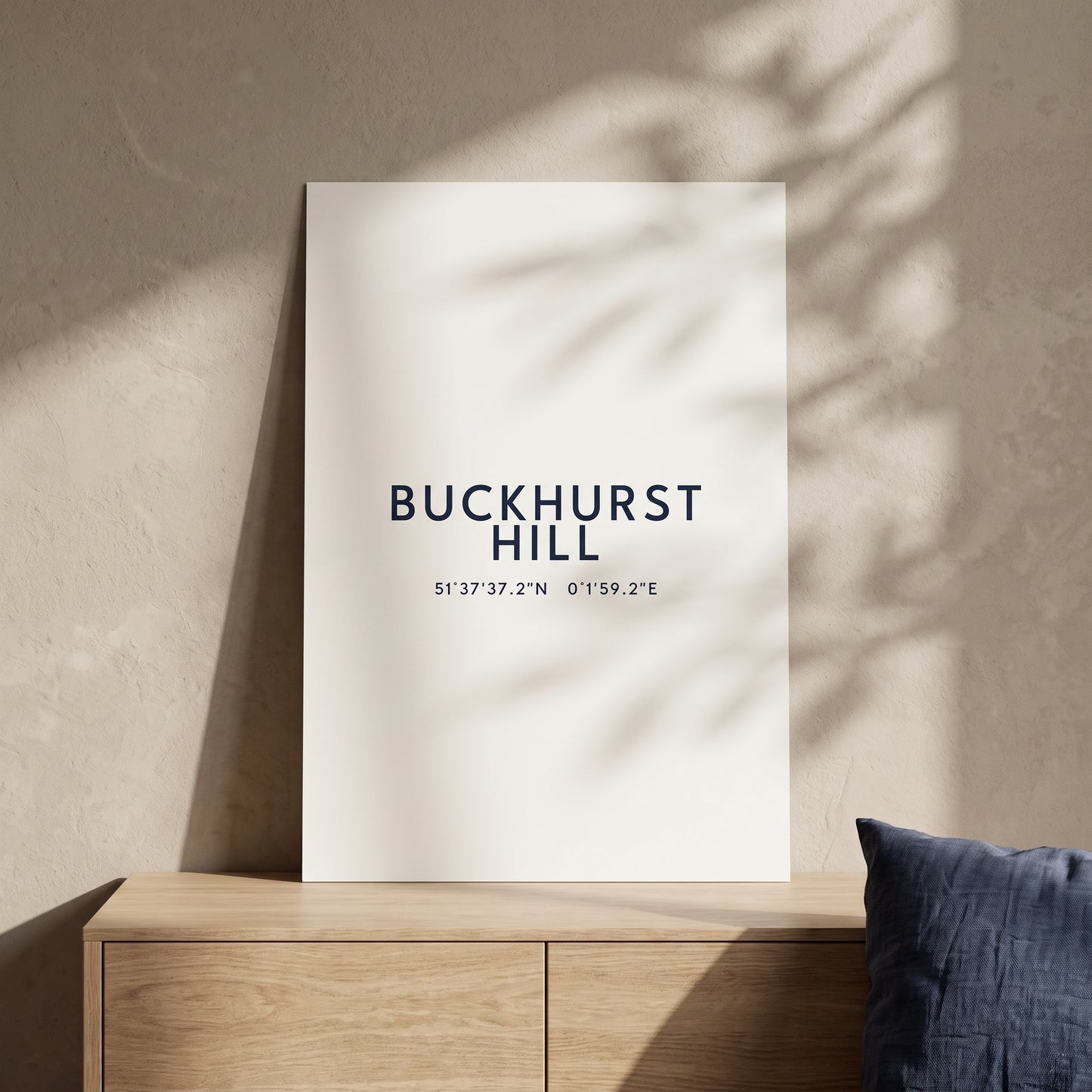 Your Town Merch — Buckhurst Hill Coordinates Print (unframed) lifestyle