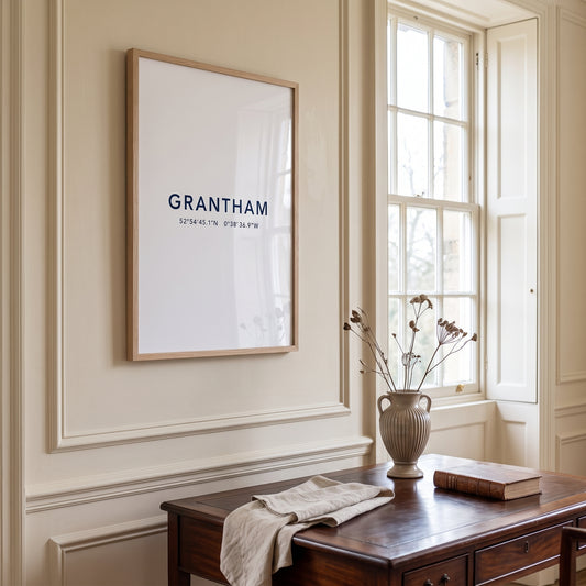 Grantham — Framed Coordinates Print