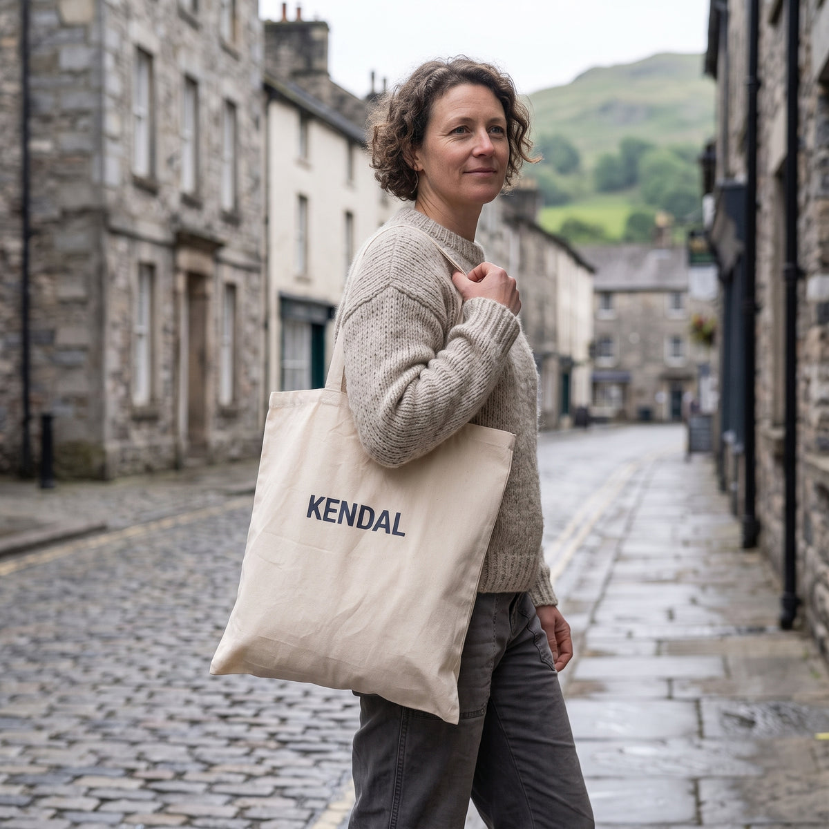 Your Town Merch — Kendal Natural Tote lifestyle