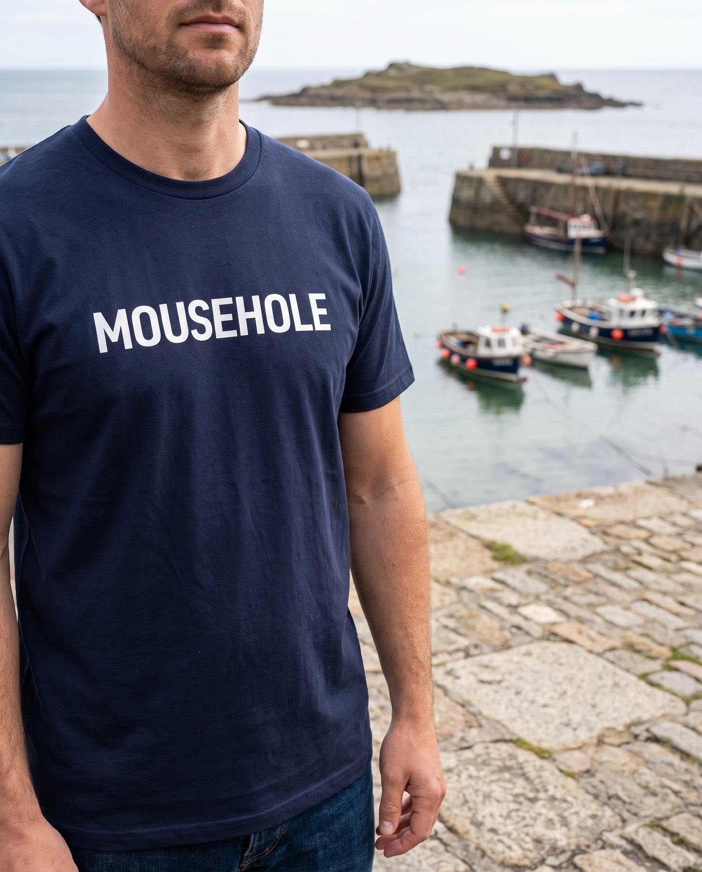 Mousehole — Navy Tee