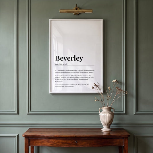 Beverley — Framed Dictionary Print