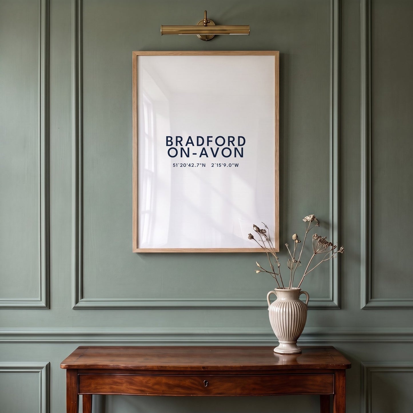 Bradford-on-Avon — Framed Coordinates Print