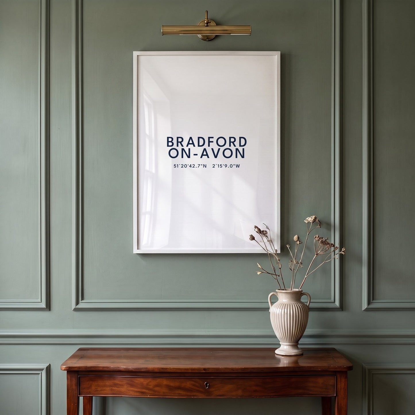Bradford-on-Avon — Framed Coordinates Print