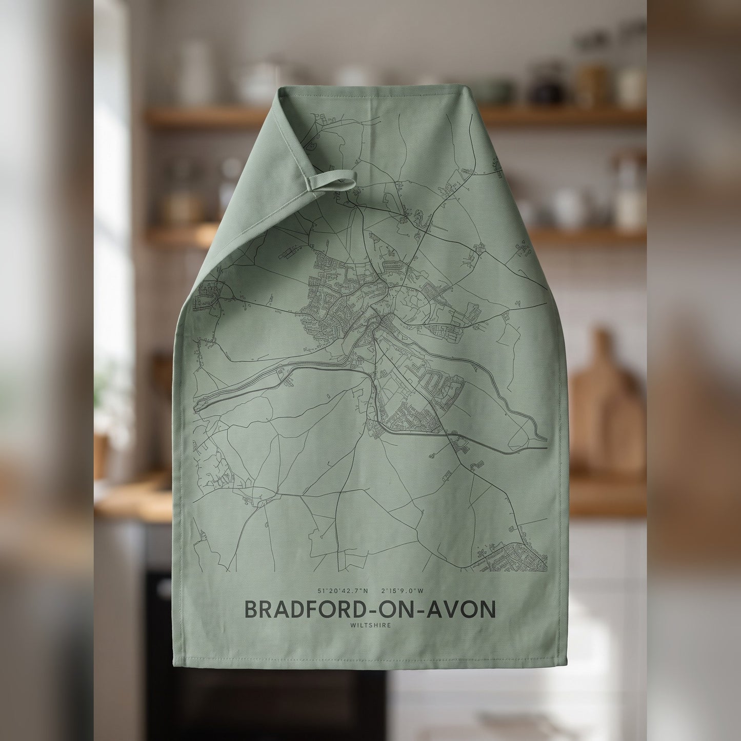 Bradford-on-Avon — Map Tea Towel