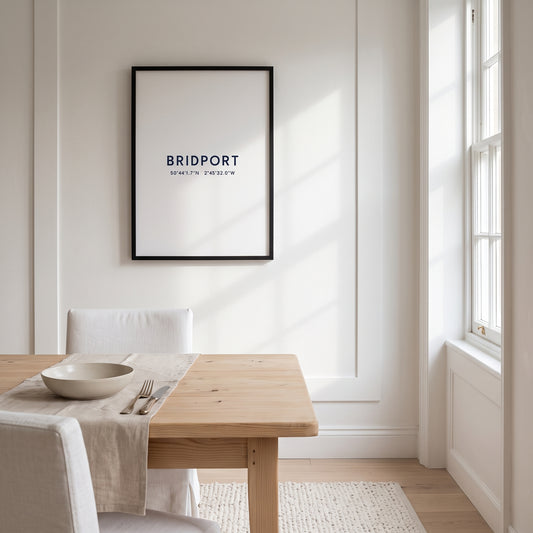 Bridport — Framed Coordinates Print
