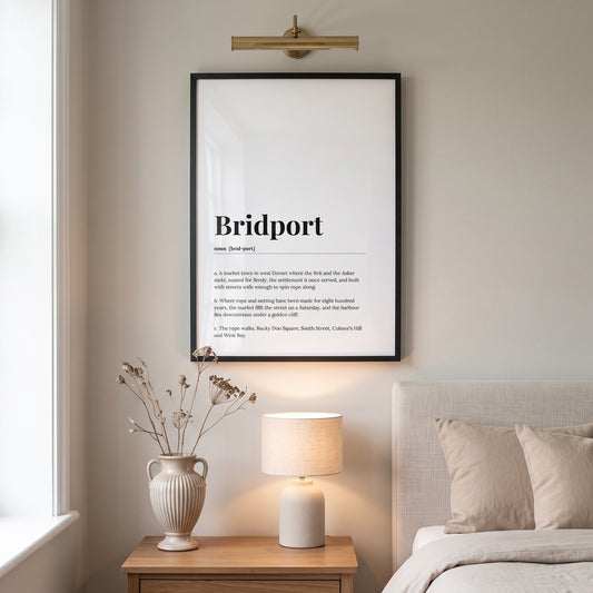 Bridport — Framed Dictionary Print