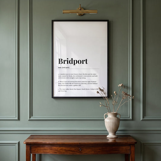 Bridport — Framed Dictionary Print