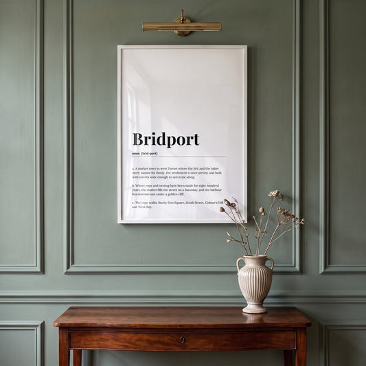 Bridport — Framed Dictionary Print