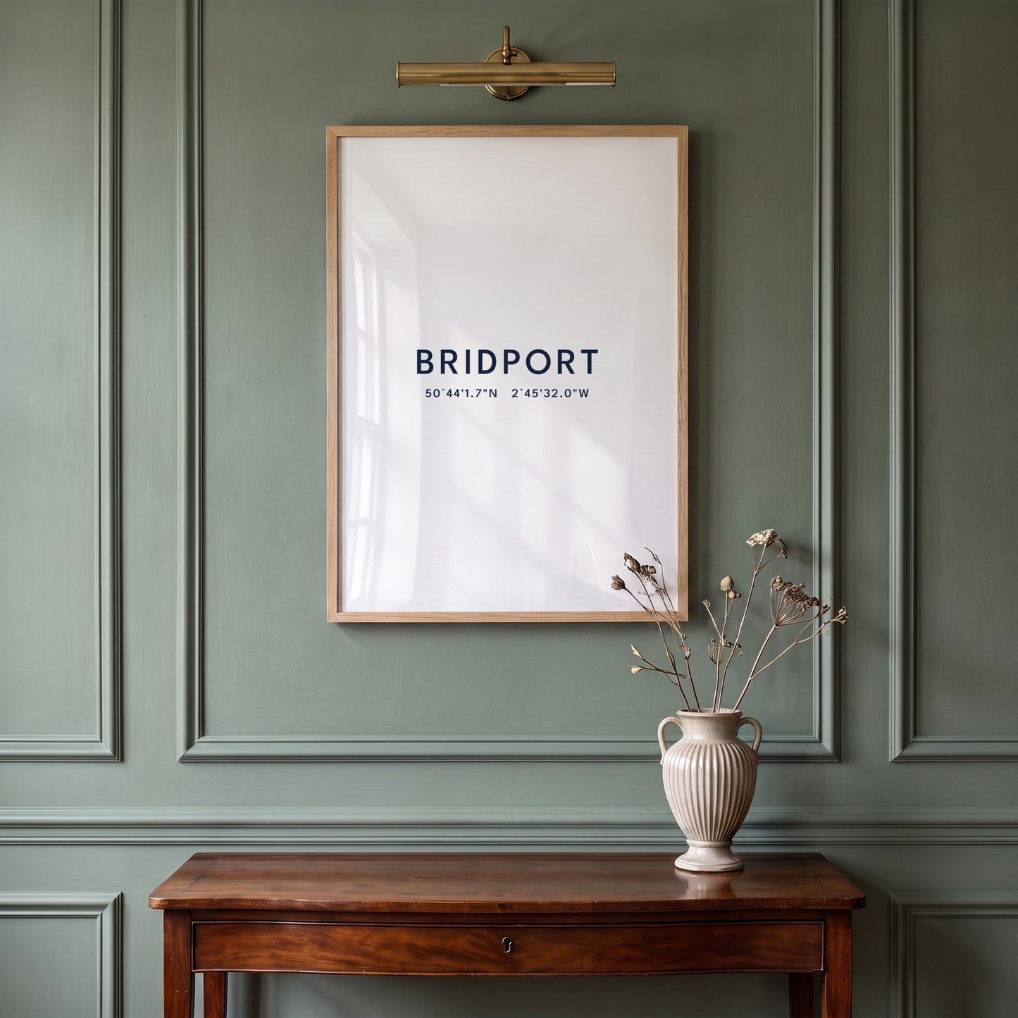 Bridport — Framed Coordinates Print