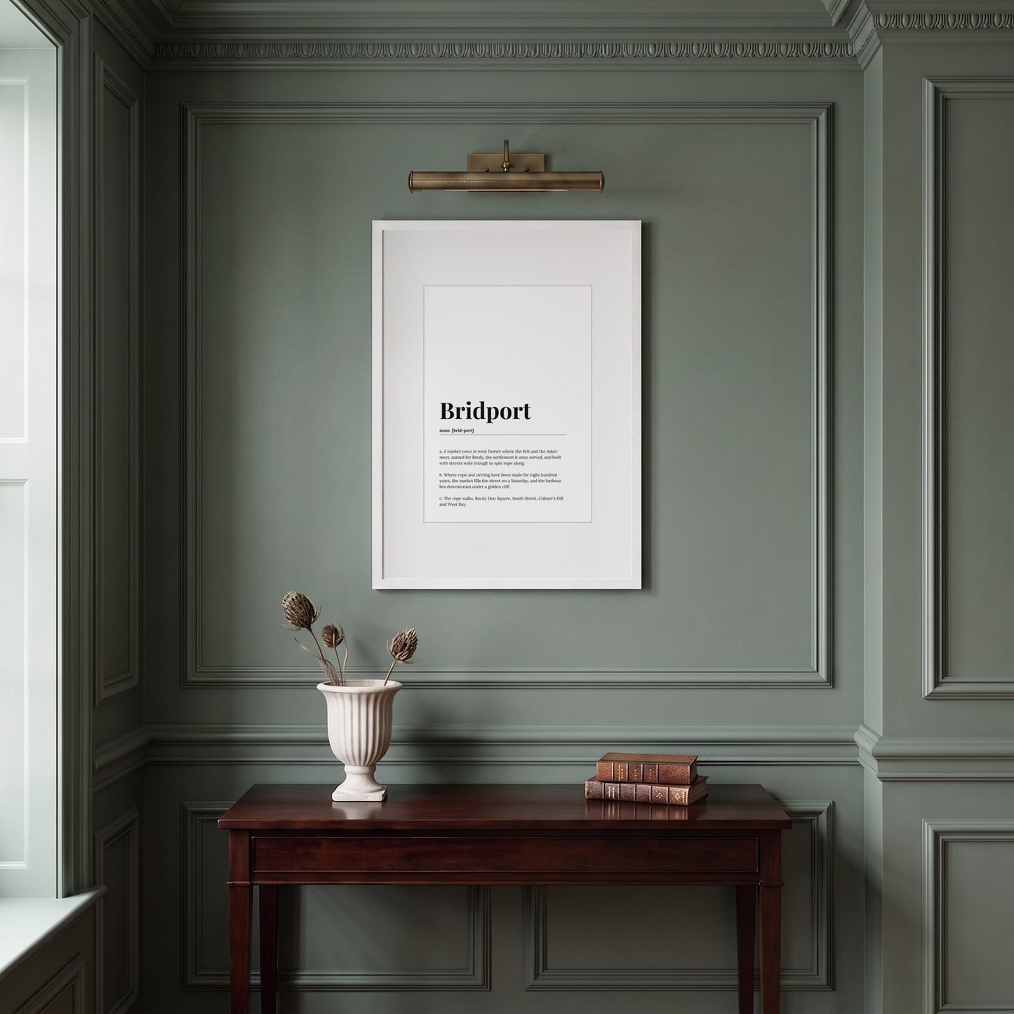 Bridport — Framed Dictionary Print