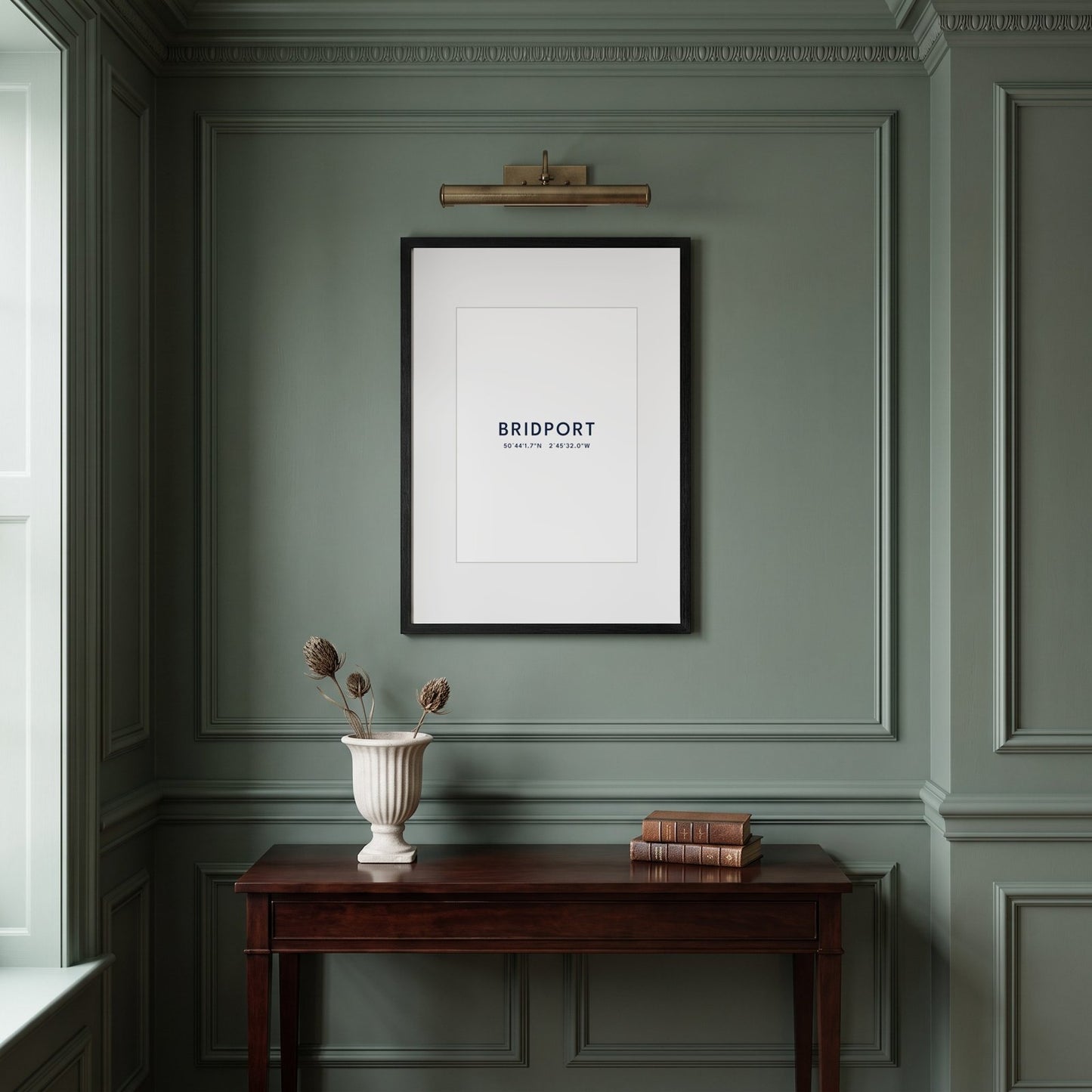 Bridport — Framed Coordinates Print