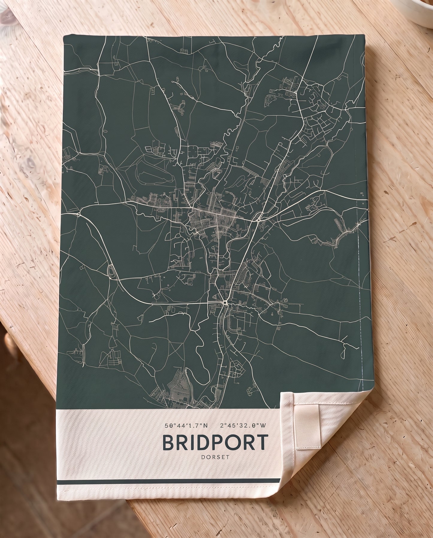Bridport — Map Tea Towel