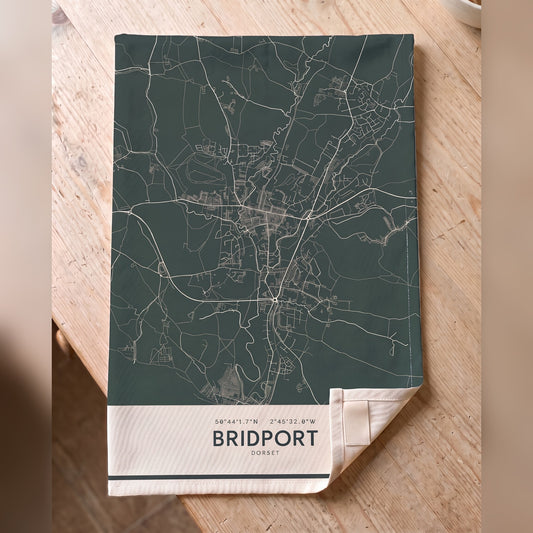 Bridport — Map Tea Towel