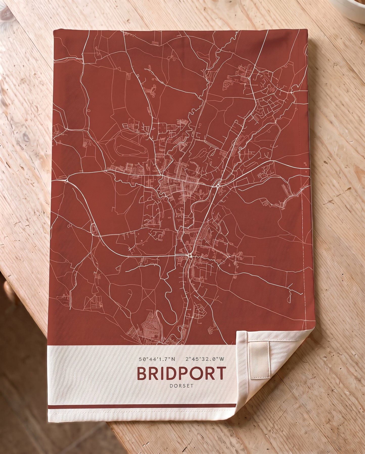 Bridport — Map Tea Towel