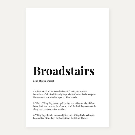 Broadstairs — Dictionary Print